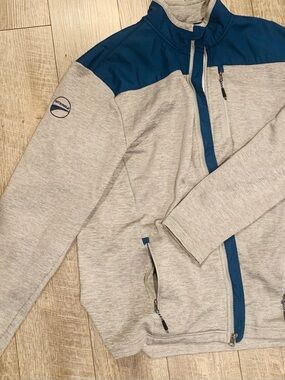 Orvis Grey Jacket with Navy Trim